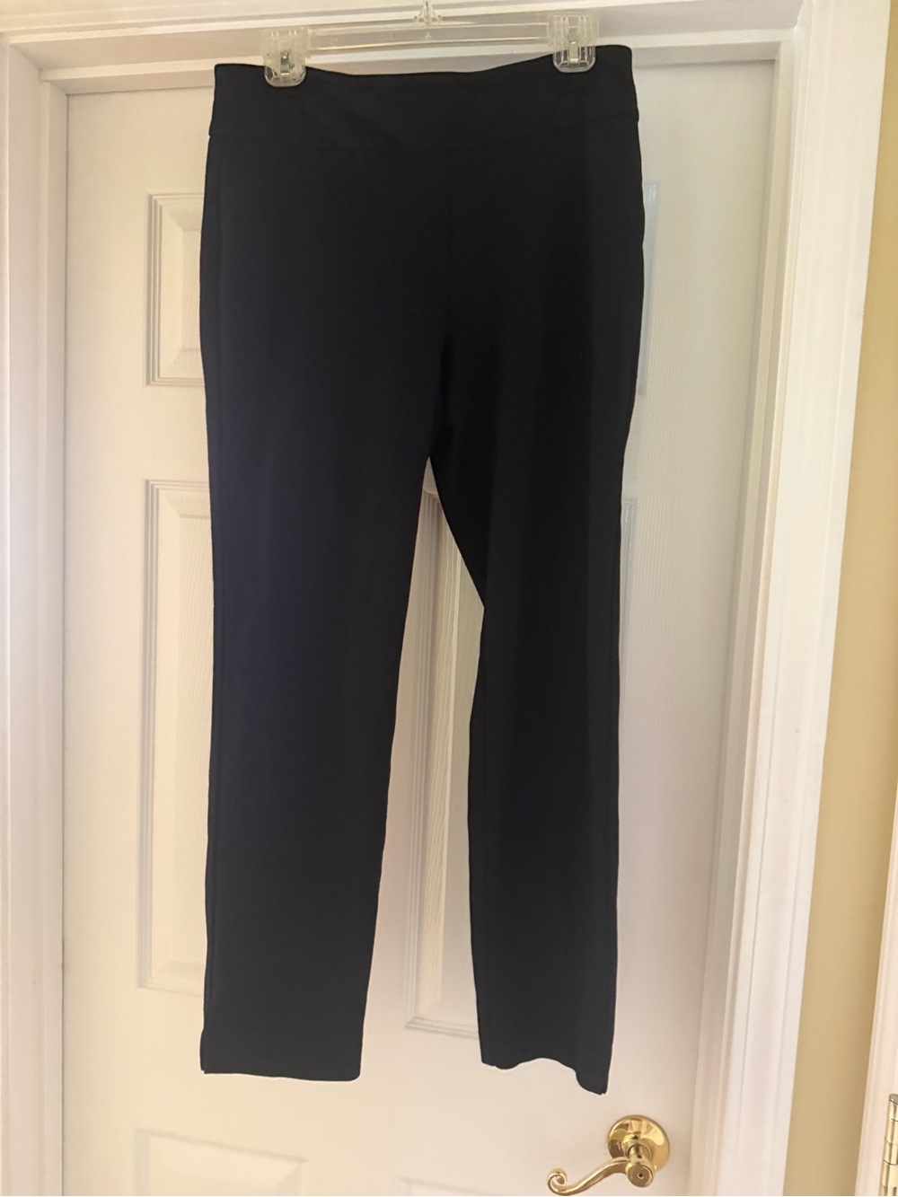 Charter Club Black Straight-Leg Pull-On Pants